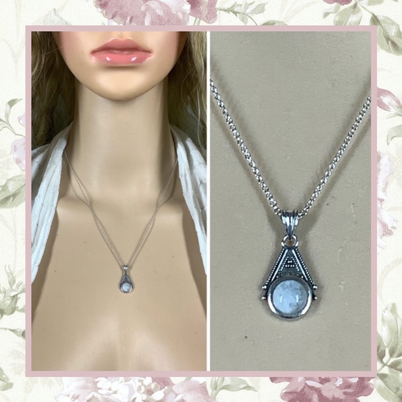Unique Styles necklaces Jewelry - 🌸 MOONSTONE NECKLACE NATURAL TEARDROP BOHO CHIC REAL CHAIN BOHEMIAN PENDANT